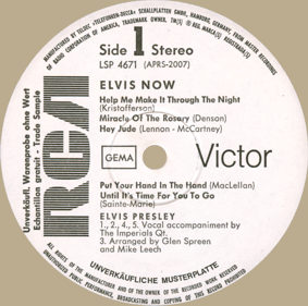 white promo label from germany