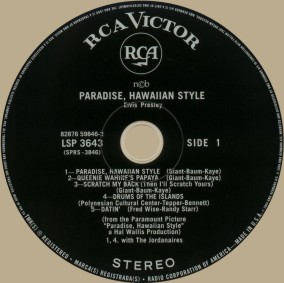 Paradise, Hawaiian Style - disc