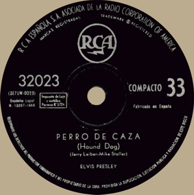 black RCA Compact 33 label