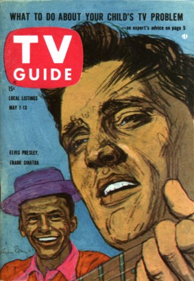 TV Guide - Elvis & Sinatra artwork by Arthur Briggs