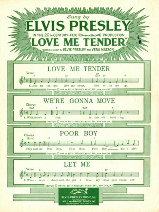 backside with LOVE ME TENDER excerpts